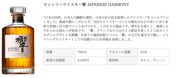 【レビュー】響ジャパニーズハーモニー – 特徴や味、定価、どこで買える？ | ジャパニーズウイスキーディクショナリー